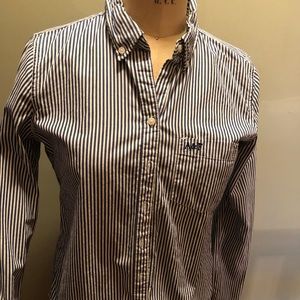 Professional striped button down